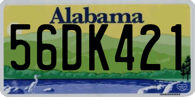 AL license plate 56DK421