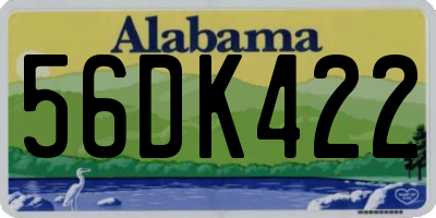 AL license plate 56DK422