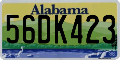 AL license plate 56DK423