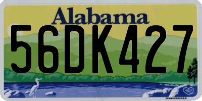 AL license plate 56DK427