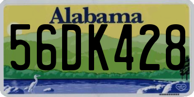 AL license plate 56DK428