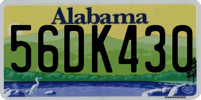AL license plate 56DK430
