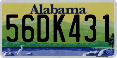 AL license plate 56DK431