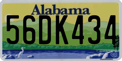 AL license plate 56DK434