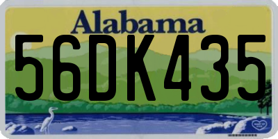AL license plate 56DK435