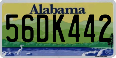 AL license plate 56DK442