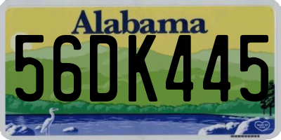 AL license plate 56DK445