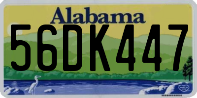 AL license plate 56DK447