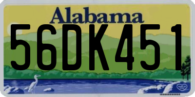 AL license plate 56DK451