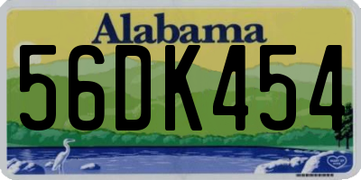 AL license plate 56DK454