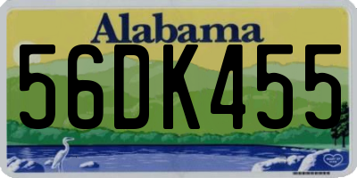 AL license plate 56DK455