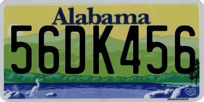 AL license plate 56DK456