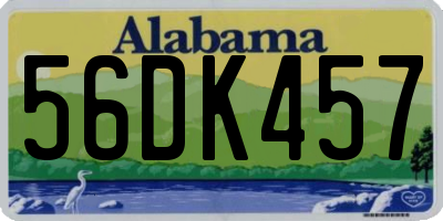 AL license plate 56DK457