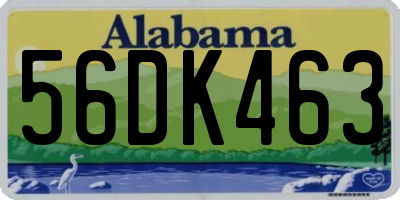 AL license plate 56DK463