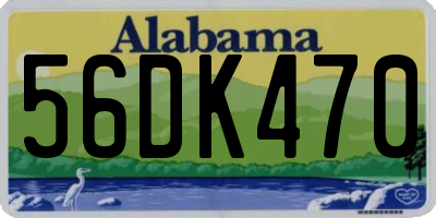 AL license plate 56DK470