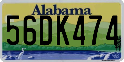 AL license plate 56DK474