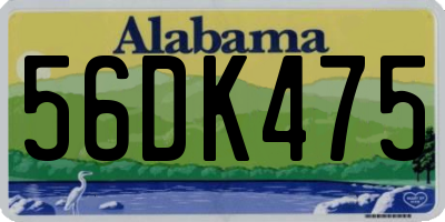 AL license plate 56DK475