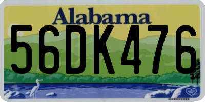 AL license plate 56DK476