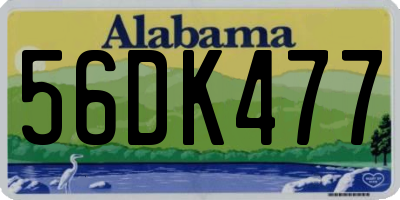AL license plate 56DK477