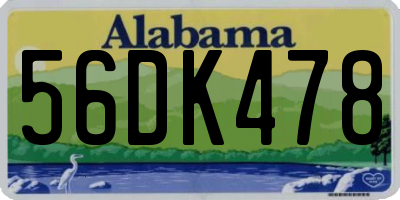 AL license plate 56DK478