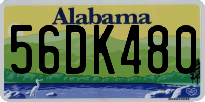 AL license plate 56DK480