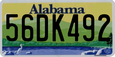 AL license plate 56DK492