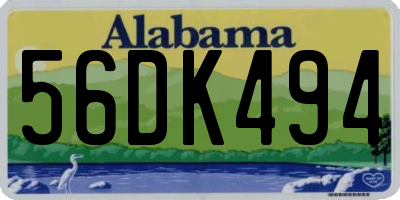 AL license plate 56DK494