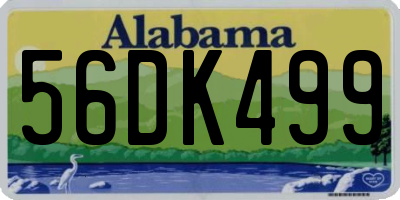 AL license plate 56DK499