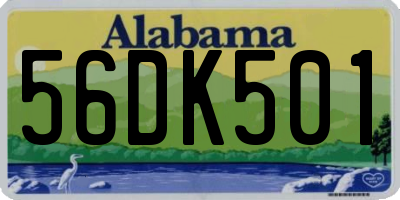 AL license plate 56DK501