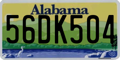 AL license plate 56DK504