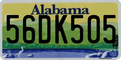 AL license plate 56DK505