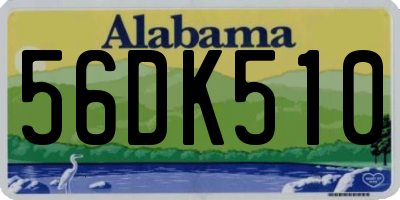 AL license plate 56DK510