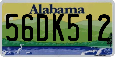 AL license plate 56DK512