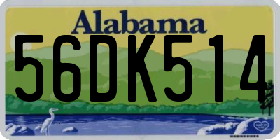AL license plate 56DK514