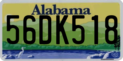 AL license plate 56DK518
