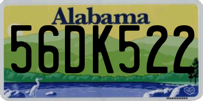 AL license plate 56DK522