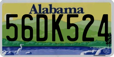 AL license plate 56DK524