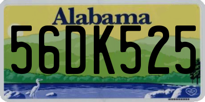AL license plate 56DK525
