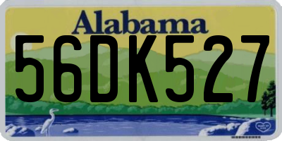AL license plate 56DK527