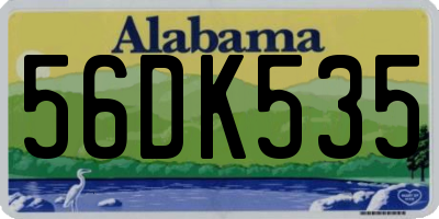 AL license plate 56DK535