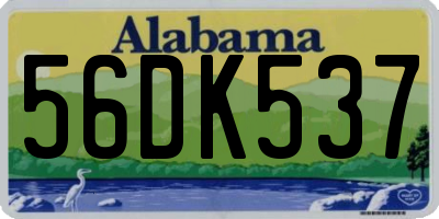 AL license plate 56DK537