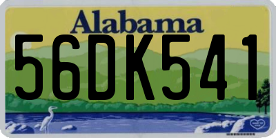 AL license plate 56DK541