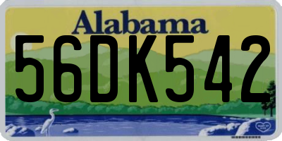 AL license plate 56DK542