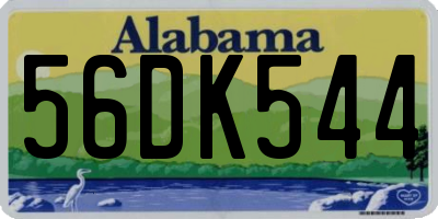 AL license plate 56DK544