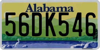 AL license plate 56DK546