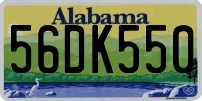 AL license plate 56DK550