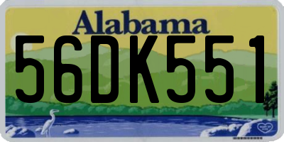 AL license plate 56DK551