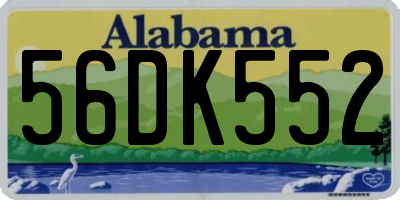 AL license plate 56DK552