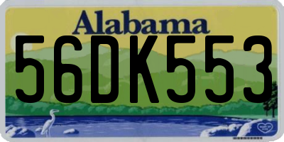 AL license plate 56DK553