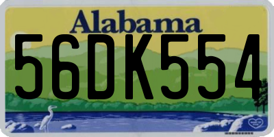 AL license plate 56DK554